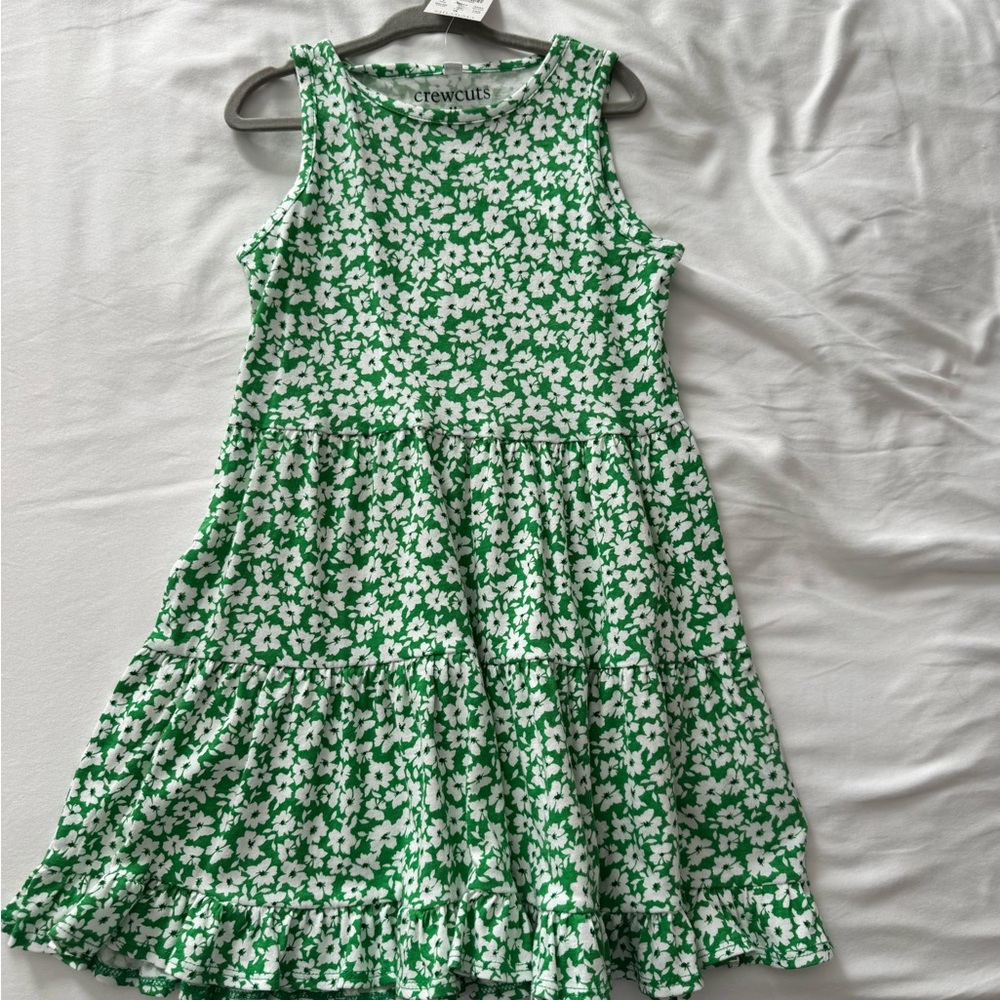 Crewcuts Green Floral Kids Dress
